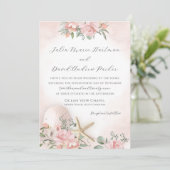 ヴィンテージフローラ赤面ビーチ結婚式招待状 招待状 (スタンド正面)