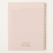 ヴィンテージフローラ赤面メイヴクリームウォーターカラーフラワー プランナー手帳 (裏面)