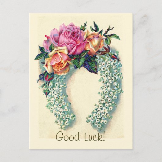 ヴィンテージフローラ蹄鉄 – はがき (正面)