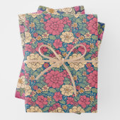 ヴィンテージフローラ野草植物模様 ラッピングペーパーシート (インサイチュ)