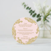 ヴィンテージフローラ金ゴールドと赤面のラウンドメニュー メニュー (スタンド正面)