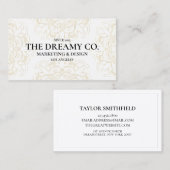 ヴィンテージフローラ金ゴールドパターン名刺 名刺 (正面/裏面)