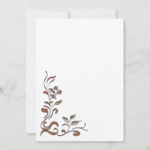 ヴィンテージフローラ金ゴールドフレームサプライズ誕生日ディナー 招待状 (裏面)