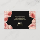 ヴィンテージフローラ金ゴールドラッシュメイクアップアーティストヘアサロン 名刺 (裏面)