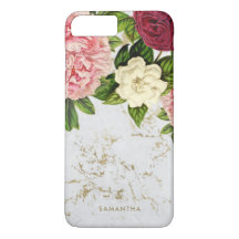 ヴィンテージフローラ金ゴールド大理石カスタム