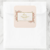 ヴィンテージフローラ金箔フレ結婚ーム スクエアシール (バッグ)