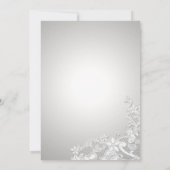 ヴィンテージフローラ銀デザイン 招待状 (裏面)