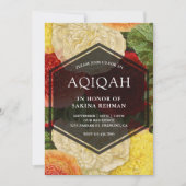 ヴィンテージフローラ開花幾何Aqeekah | アキカ 招待状 (正面)