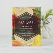ヴィンテージフローラ開花幾何Aqeekah | アキカ 招待状 (スタンド正面)