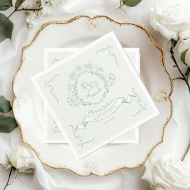 ヴィンテージフローラ陳腐なトイレロッキング馬 スタンダードカクテルナプキン