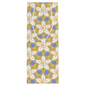 ヴィンテージフローラ青と黄色のヨンクイル模様 ワインギフトバッグ (裏面)