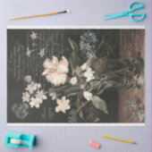 ヴィンテージフローラ静止寿命切り離しティッシュペーパー 薄葉紙 (クラフト)