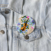 ヴィンテージフローラ音楽バイオリン 缶バッジ (インサイチュ)