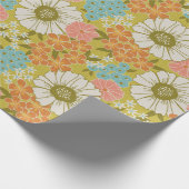 ヴィンテージフローラ食べ物を与えサックラッピング紙 ラッピングペーパー (角)