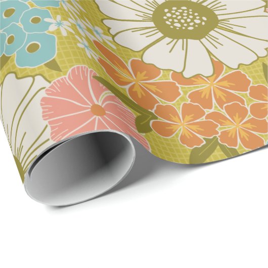 ヴィンテージフローラ食べ物を与えサックラッピング紙 ラッピングペーパー (ロールコーナー)
