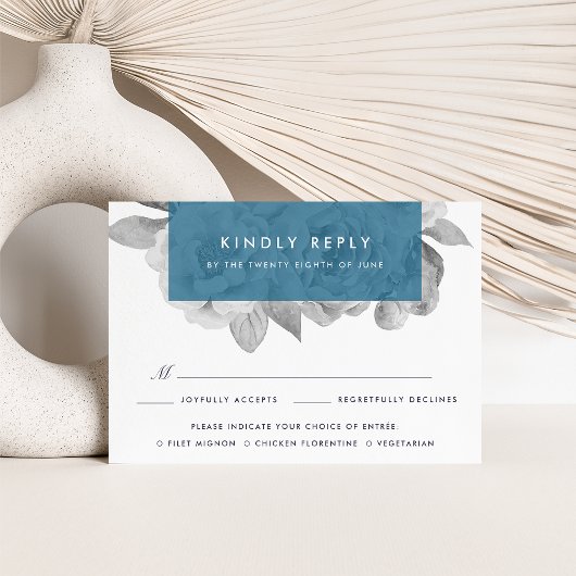 ヴィンテージフローラ食事の選択RSVPカード |セルーリャ 出欠カード