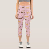 ヴィンテージフローラ馬模様 カプリレギンス (正面)