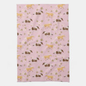 ヴィンテージフローラ馬模様 キッチンタオル (縦)