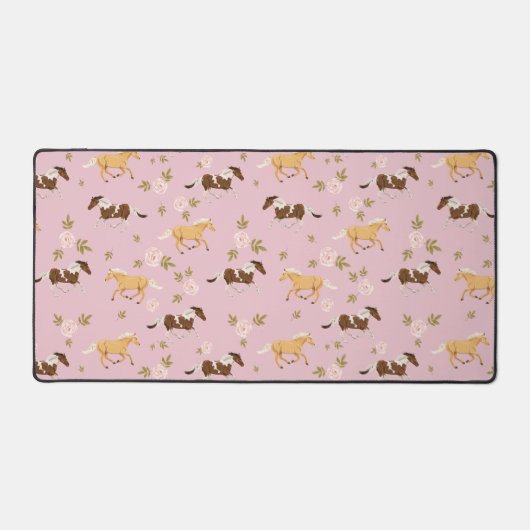 ヴィンテージフローラ馬模様 デスクマット (正面)