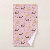 ヴィンテージフローラ馬模様 バスタオルセット (ハンドタオル)