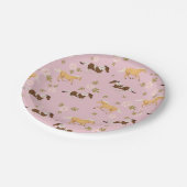 ヴィンテージフローラ馬模様 ペーパープレート (アングル)