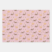 ヴィンテージフローラ馬模様 ラッピングペーパーシート (正面)