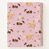 ヴィンテージフローラ馬模様 |名前の追加 ノートブック (裏面)