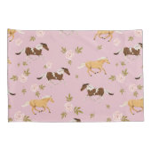 ヴィンテージフローラ馬模様 枕カバー (裏面-右)