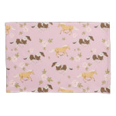 ヴィンテージフローラ馬模様 枕カバー (正面左)