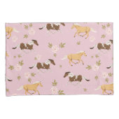 ヴィンテージフローラ馬模様 枕カバー (正面右)