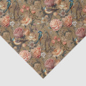 ヴィンテージフローラ鳥 薄葉紙 (詳細)