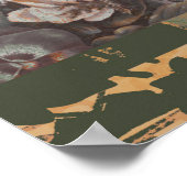 ヴィンテージフローラ鹿スカル ポスター (角)