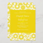 ヴィンテージフローラ黄結婚式招待状 招待状 (正面/裏面)