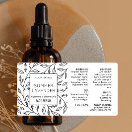 ヴィンテージフローラ1 OZスキンケアボトルラベル ラベル