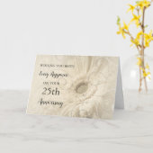 ヴィンテージフローラ25結婚周年記念カード カード (黄色い花)