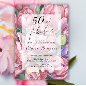 ヴィンテージフローラ50th誕生日パーティーへの招待 招待状