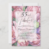 ヴィンテージフローラ55th誕生日パーティーへの招待 招待状 (正面)