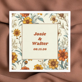 ヴィンテージフローラ70インスパイアsタイムレ結婚ス スタンダードカクテルナプキン