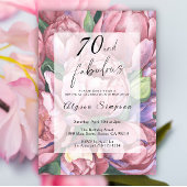 ヴィンテージフローラ70th誕生日パーティーへの招待 招待状