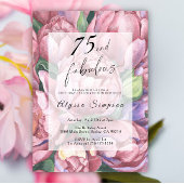 ヴィンテージフローラ75th誕生日パーティーへの招待 招待状