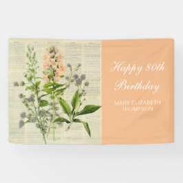 ヴィンテージフローラ80誕生日 横断幕