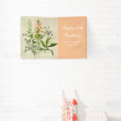 ヴィンテージフローラ80誕生日 横断幕 (インサイチュ)