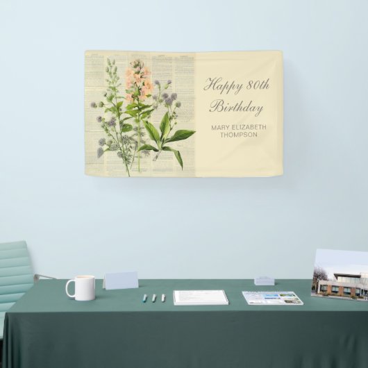 ヴィンテージフローラ80誕生日 横断幕 (トレードショー)
