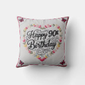 ヴィンテージフローラ90番目の誕生日装飾用クッション:Touch クッション (裏面)