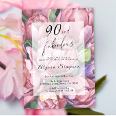 ヴィンテージフローラ90th誕生日パーティーへの招待 招待状