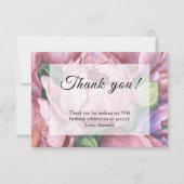 ヴィンテージフローラ90th誕生日パーティー サンキューカード (正面)