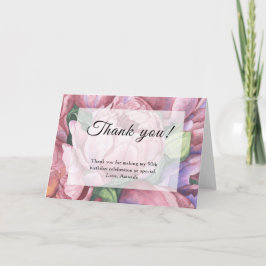 ヴィンテージフローラ90th誕生日パーティー サンキューカード