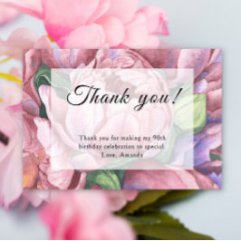 ヴィンテージフローラ90th誕生日パーティー サンキューカード