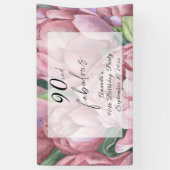 ヴィンテージフローラ90th誕生日パーティー 横断幕 (縦)