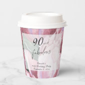 ヴィンテージフローラ90th誕生日パーティー 紙コップ (正面)